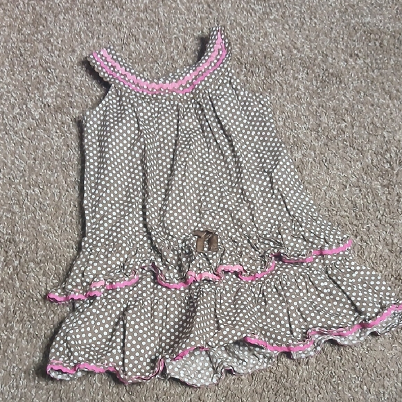 OshKosh B'gosh Other - Genuine Kids From Oshkosh Brown Polka Dot Ruffle Dress Girls Size 2T